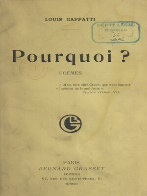 cover image of Pourquoi ?